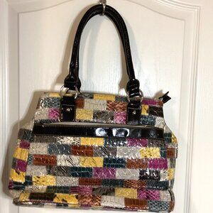 Kimbel Women’s Purse Shoulder Bag Handbag Vinyl Multicolor Y2K Retro